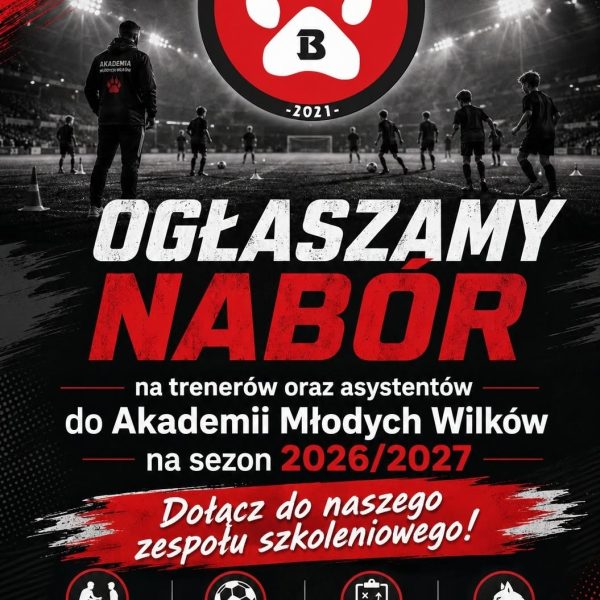 OGŁASZAMY NABÓR NA TRENERÓW I ASYSTENTÓW!