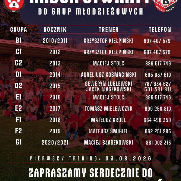 NABÓR OTWARTY DO AKADEMII MŁODYCH WILKÓW!